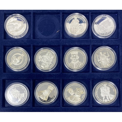 99 - Assorted commemorative silver plated proof crowns, (23)