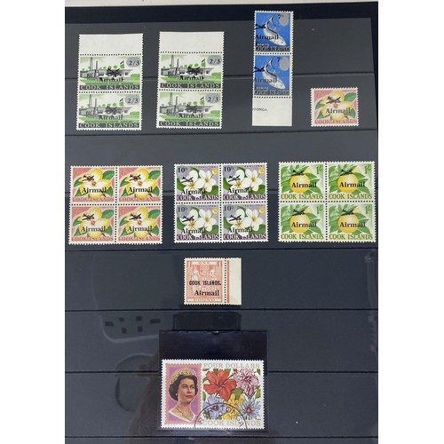 210 - Cook Islands – 1966 Air overprints selection with several pairs with varieties, including large and ... 