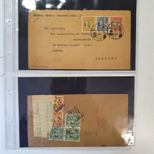 222 - China - Postal History - Selection of 14 covers, with a variety of frankings and cancels including a... 