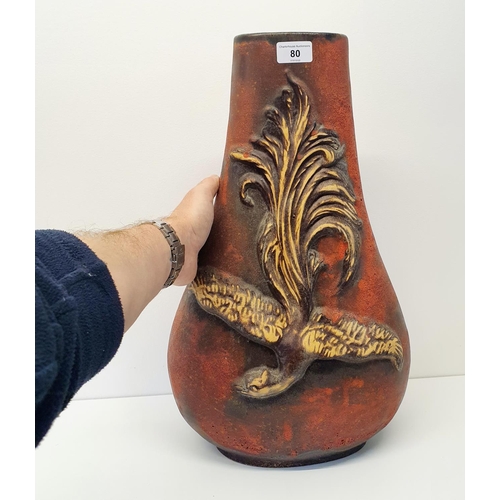 589 - A West German pottery vase, 51.5 cm high