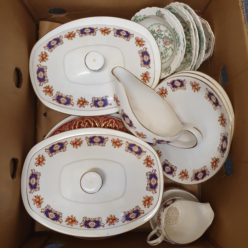 607 - A Paragon part tea service, a Royal Imperial part dinner service, and other ceramics (2 boxes)