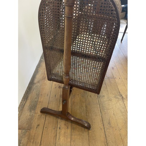 739 - A 19th century mahogany bergere cot, 100 cm wide