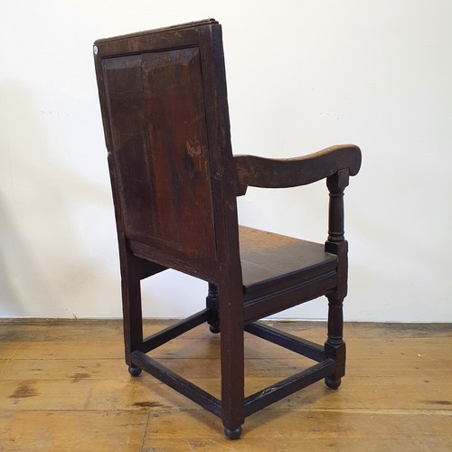 791 - An oak Wainscot armchair