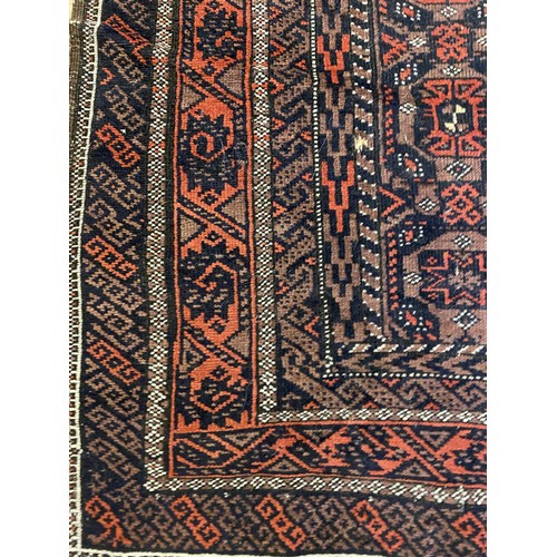 839 - A Persian red ground rug, 157 x 96 cm