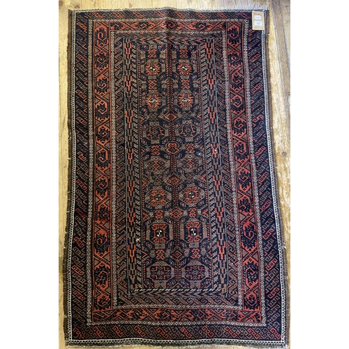 839 - A Persian red ground rug, 157 x 96 cm