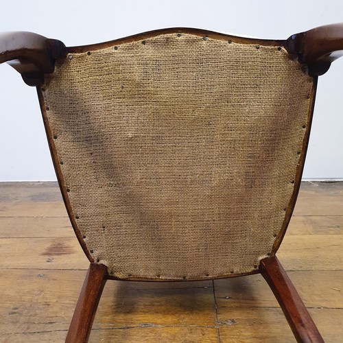 858 - A pair of early 20th century mahogany single chairs, and 19th century receipt, for Brice Webb, cabin... 