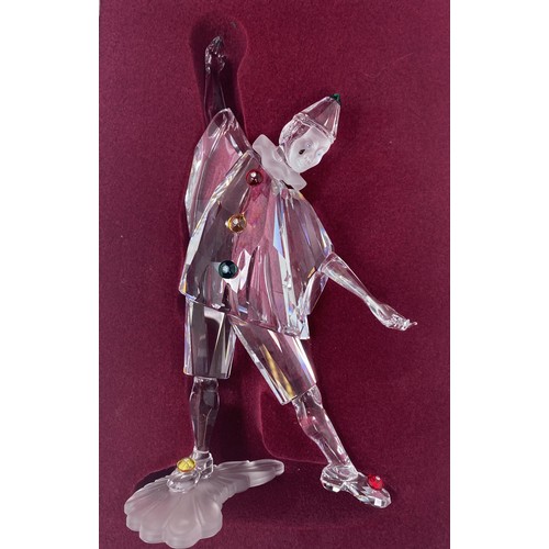 283 - A Swarovski clown, 21cm, boxed, and a Swarovski dancer, 21cm, boxed (2)