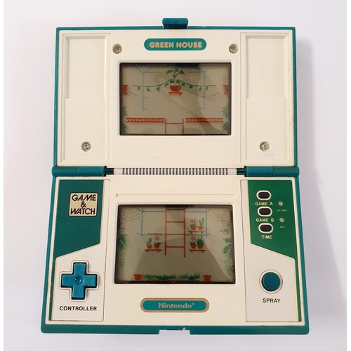 10 - A Vintage Nintendo Game Watch Multi Screen, Green House game, boxed