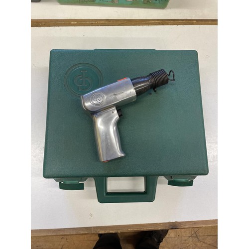 156 - A Chicago Pneumatic Auto Tool 672 gun, with a case, no parts, and other assorted car parts and spare... 