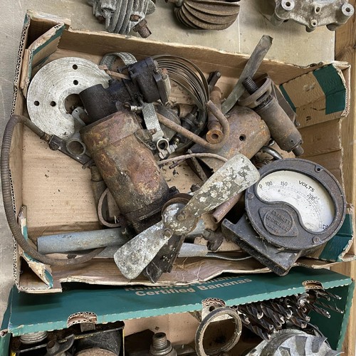 167 - A Suffolk lawnmower type engine, another similar, and assorted parts and items (3 boxes) 
Provenance... 