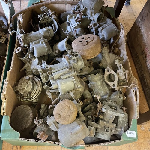 173 - Assorted carburettors (box)  
Provenance: Removed from a private garage/workshop
in Oxfordshire