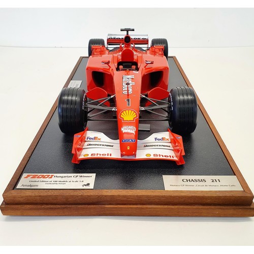 87 - An Amalgam 1:8 scale model of Michael Schumacher's F2001 Ferrari, Chassis 211, Monaco GP Winner, lim... 