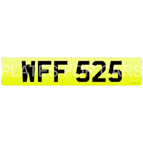 228 - A vehicle registration number WFF 525, on retention certificate