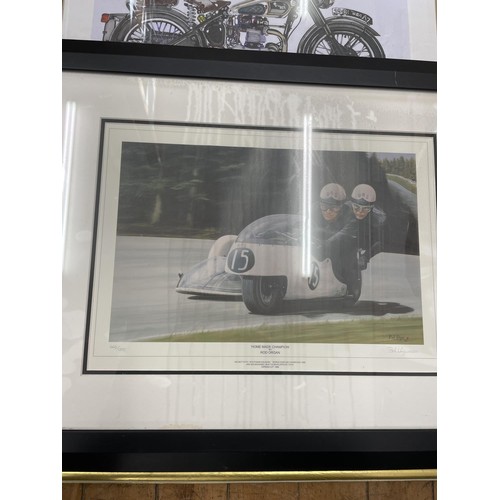 147 - A Mallory Park Post TT International Race poster, a Rod Organ limited edition signed print, Unforget... 