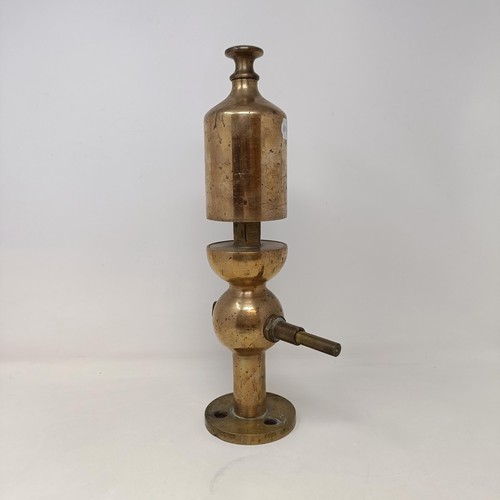 124 - A train bronze steam whistle, 40 cm high