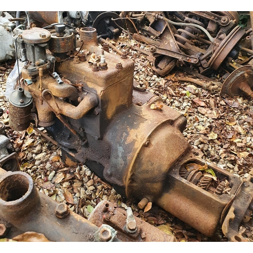 221 - An engine and gearbox, probably Austin 7 
Provenance: Removed from a private garage/workshop in Oxfo... 