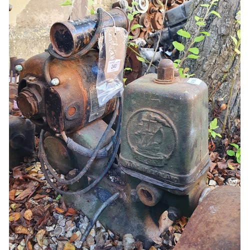 243 - A workshop bench motor  
Provenance: Removed from a private garage/workshop in Oxfordshire