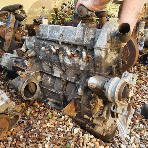 245 - An Austin Morris four cylinder engine, with a gearbox Provenance: Removed from a private garage/work... 