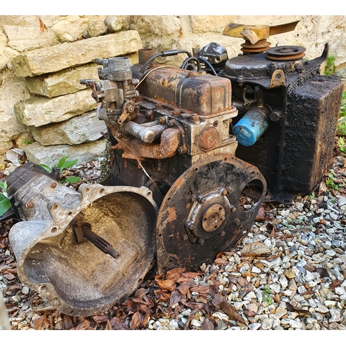 256 - Two Reliant engines, and a gearbox (3) 
Provenance: Removed from a private garage/workshop in Oxford... 