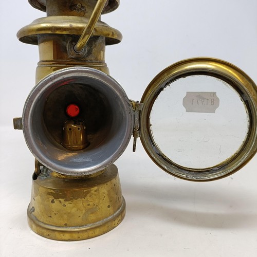 131 - A Lucas style lamp 28 cm high, and a BR (British Railways) Bardic Railway handlamp (2)