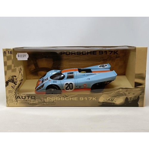 91 - An Autoart Porsche 917K (Steve McQueen) 1:18 scale model, boxed