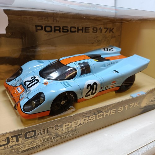 91 - An Autoart Porsche 917K (Steve McQueen) 1:18 scale model, boxed