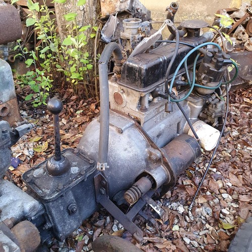 249 - A Reliant engine and gearbox  
Provenance: Removed from a private garage/workshop in Oxfordshire