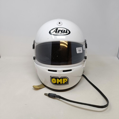 104 - An Arai Motor Racing helmet, signed by Michael Schumacher and Jean Alessi, dated 2003