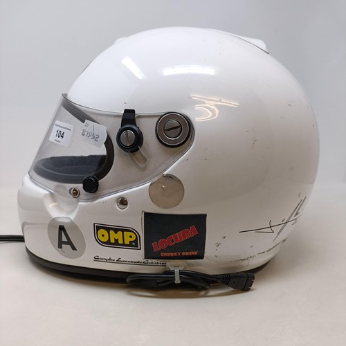 104 - An Arai Motor Racing helmet, signed by Michael Schumacher and Jean Alessi, dated 2003