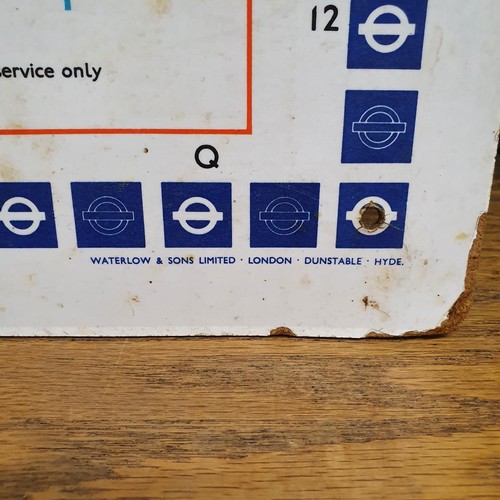 134 - A 1960's London Transport Underground Map, on board, 100 cm x 127 cm, designed by Paul E Garbutt