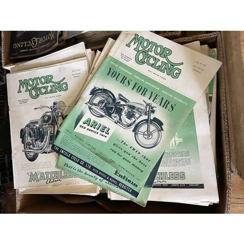 148 - A large group of Motor Cycling magazines, 1950s onwards, and a group of other assorted magazines inc... 