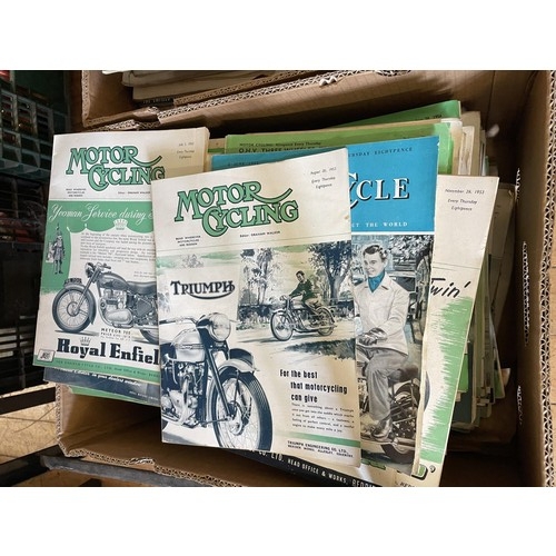 148 - A large group of Motor Cycling magazines, 1950s onwards, and a group of other assorted magazines inc... 