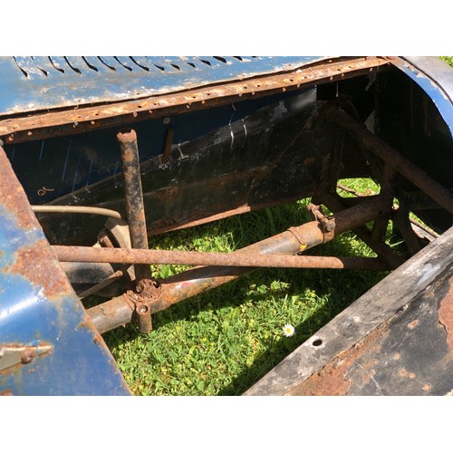 95 - A Morgan Series I 4/4 DHC childs pedal car, with twin mounted spares, for restoration