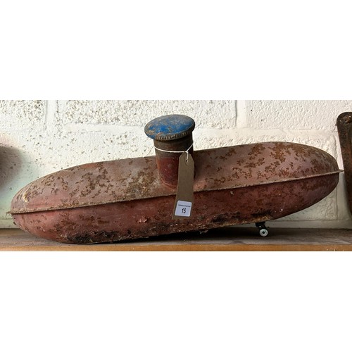 15 - A Heinkel petrol tank
Being sold without reserve...