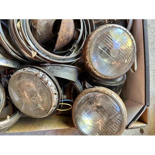 25 - Assorted chrome headlamp covers, including Heinkel
Being sold without reserve