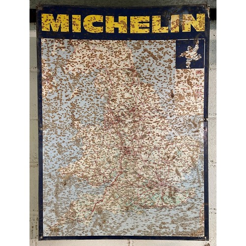 56 - A Michelin forecourt map, 986, 65 cm wide, some surface rust
Being sold without reserve