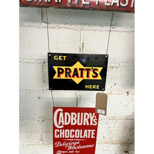 57 - A Sirapite Plaster enamel sign, approx. 59 cm wide, and two reproduction signs (3)
Being sold withou... 