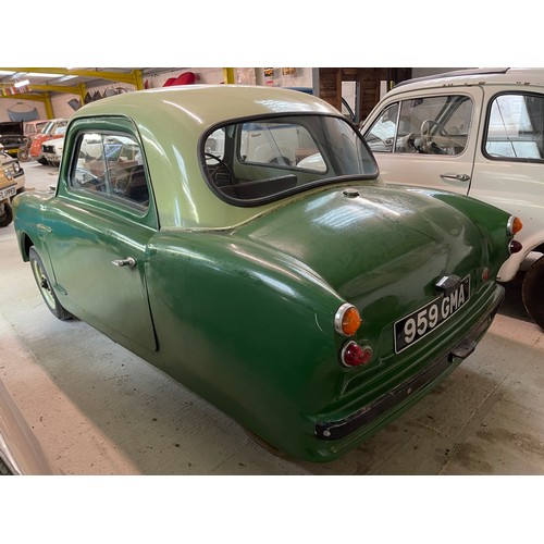 109 - 1959 Opperman Unicar
Registration number 959 GMA
Two-tone green
Bought by a former Opperman employee... 