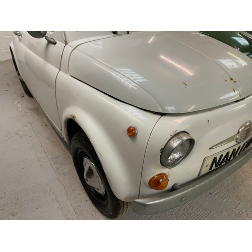 110 - 1972 Fiat 500
Registration number NAN 171K
White, with a sun roof
It was offered to the Eltham Scout... 