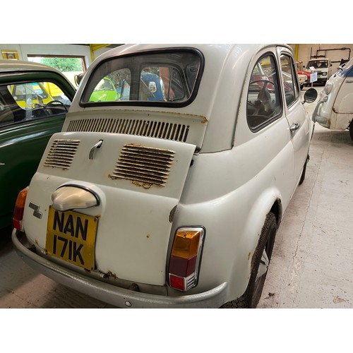 110 - 1972 Fiat 500
Registration number NAN 171K
White, with a sun roof
It was offered to the Eltham Scout... 