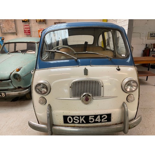 111 - 1961 Fiat Multipla
Being sold without reserve
Registration number OSK 542
Rare right hand drive
Blue... 