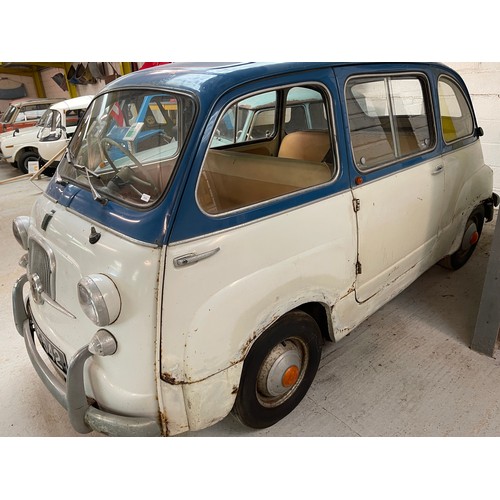 111 - 1961 Fiat Multipla
Being sold without reserve
Registration number OSK 542
Rare right hand drive
Blue... 