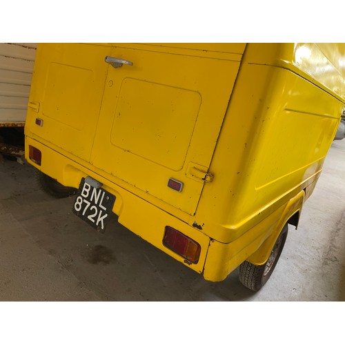 124 - 1972 Vespa Van
Being sold without reserve
Registration number BNL 827K
Yellow
This was used for a nu... 