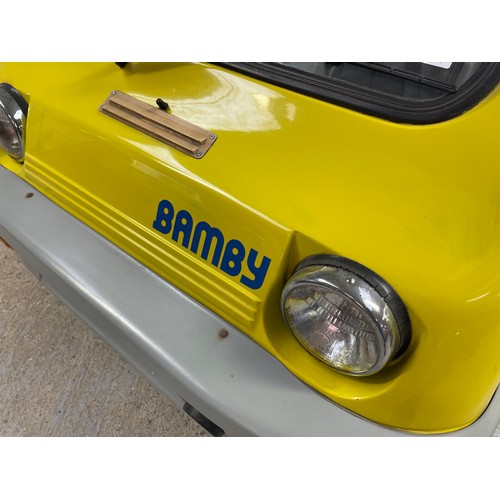 134 - 1984 Bamby
Being sold without reserve
Registration number B635 URH
Yellow
Designed by Alan Evans who... 