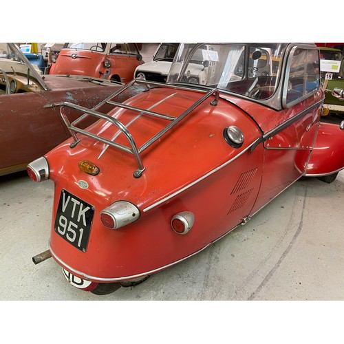 139 - 1960 Messerschmitt KR200
Registration number VTK 951
Red
This KR200 is in original condition, having...