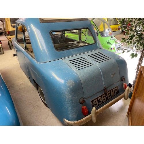 132 - 1955 AC Petite Mk II
Being sold without reserve
Registration number 936 EMP
Blue
346 cc Villiers eng... 