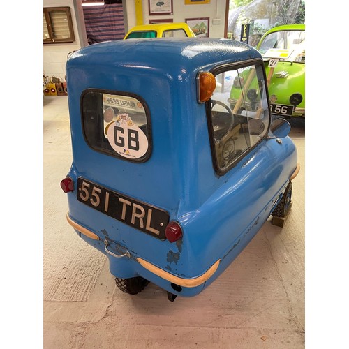 135 - 1965 Peel P50
Registration number 551 TRL
Blue
Manufactured by the Peel Engineering Company on the I... 