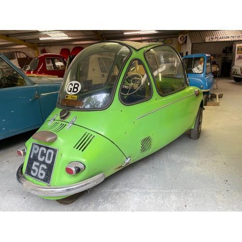 133 - 1957 Heinkel (made in Dunkald, Ireland)
Registration number PCO 56
Signal green
Left hand drive
Affe...