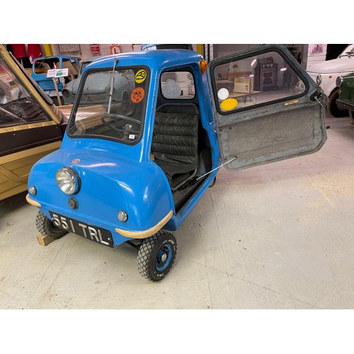 135 - 1965 Peel P50
Registration number 551 TRL
Blue
Manufactured by the Peel Engineering Company on the I... 