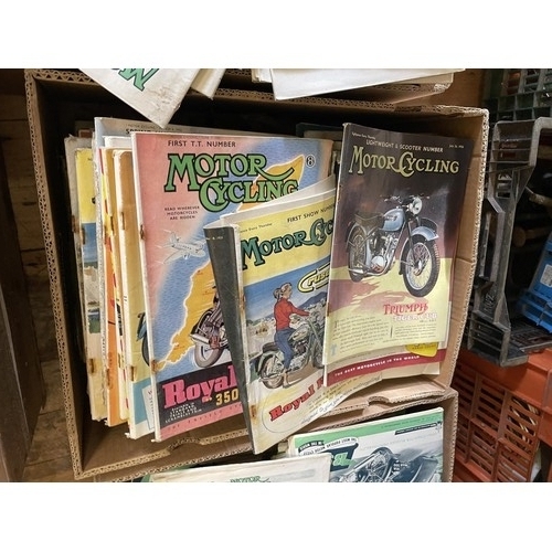 148 - A large group of Motor Cycling magazines, 1950s onwards, and a group of other assorted magazines inc... 